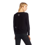 Cozy Knit Sweatshirt with Silver Stars - Denny's