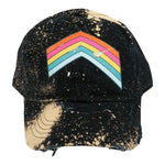 Colorful Stripe Bleached Baseball Cap - Denny's