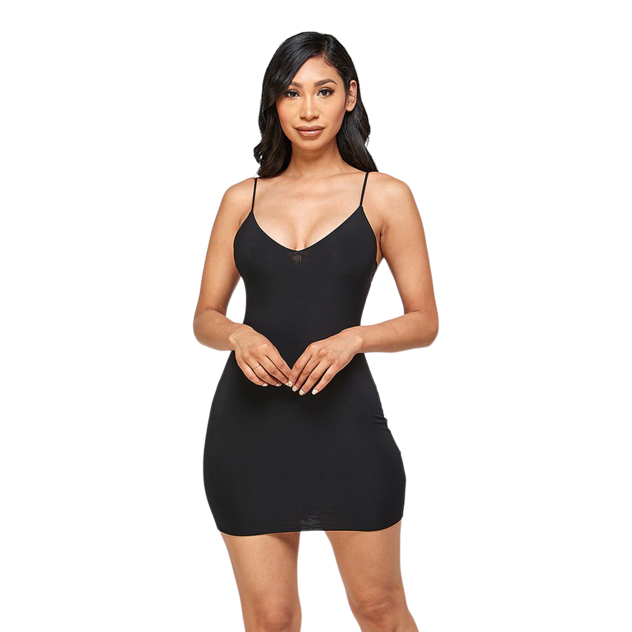 Double Layer Vneck Mini Dress - Denny's
