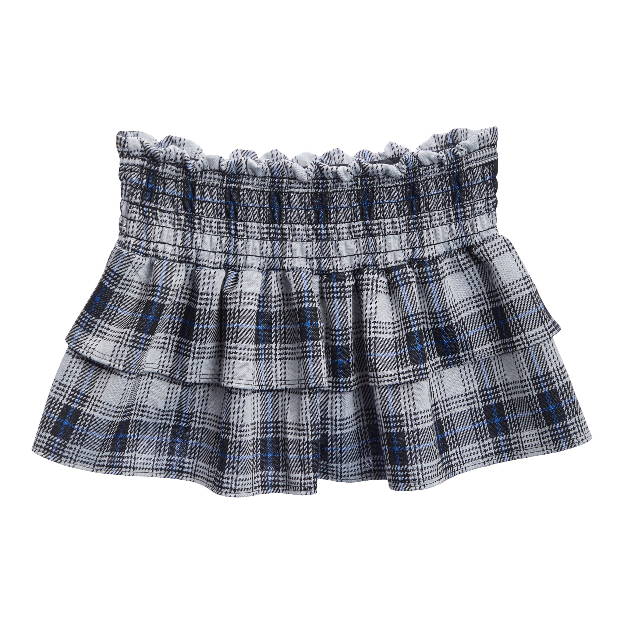 Plaid Smock Ruffle Skirt - Denny's