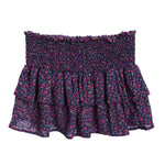 Red & Navy Floral Smock Ruffle Skirt - Denny's
