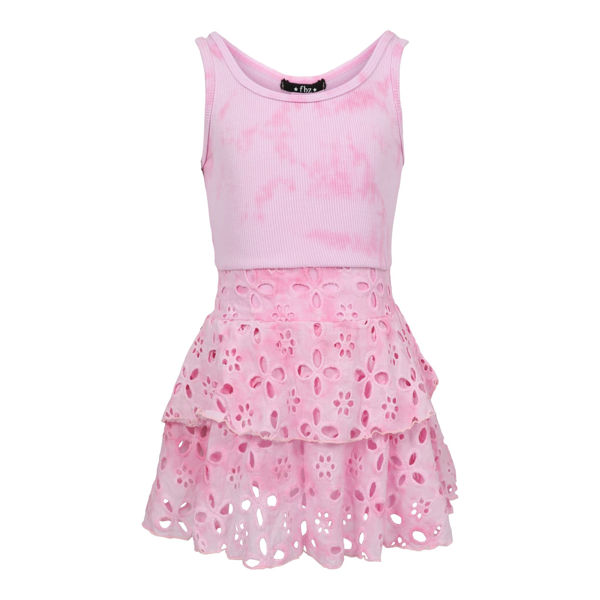 Rib Top Eyelet Bottom Dress - Denny's