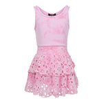 Rib Top Eyelet Bottom Dress - Denny's
