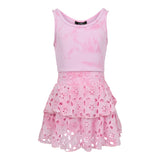 Rib Top Eyelet Bottom Dress - Denny's