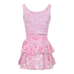 Rib Top Eyelet Bottom Dress - Denny's