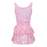 Rib Top Eyelet Bottom Dress - Denny's