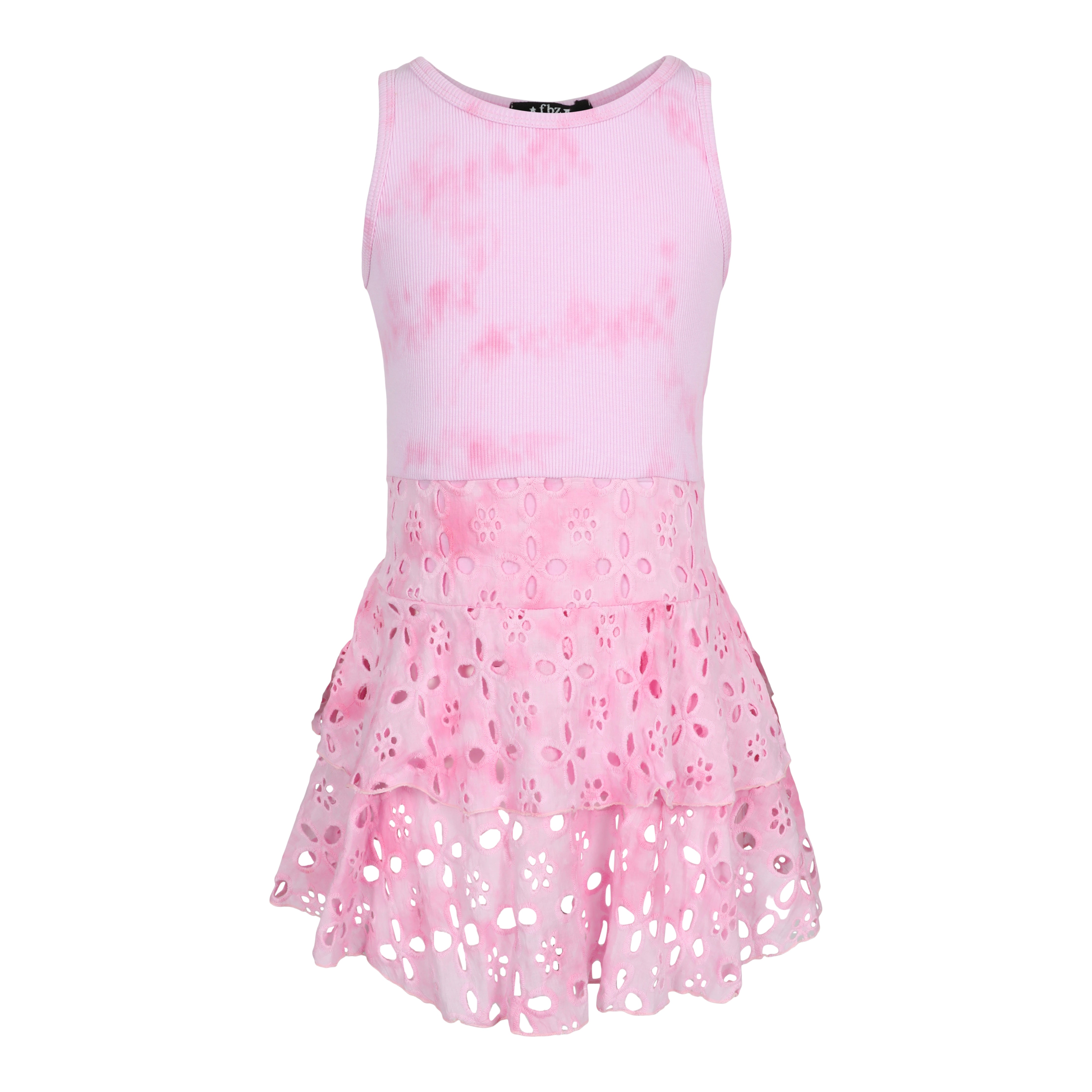 Tie Dye Sleeveless Eyelet Bottom Dress - Denny's