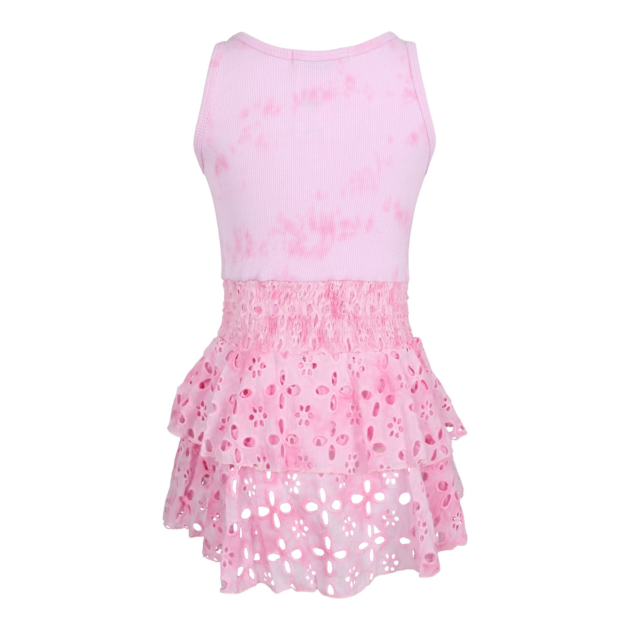 Tie Dye Sleeveless Eyelet Bottom Dress - Denny's