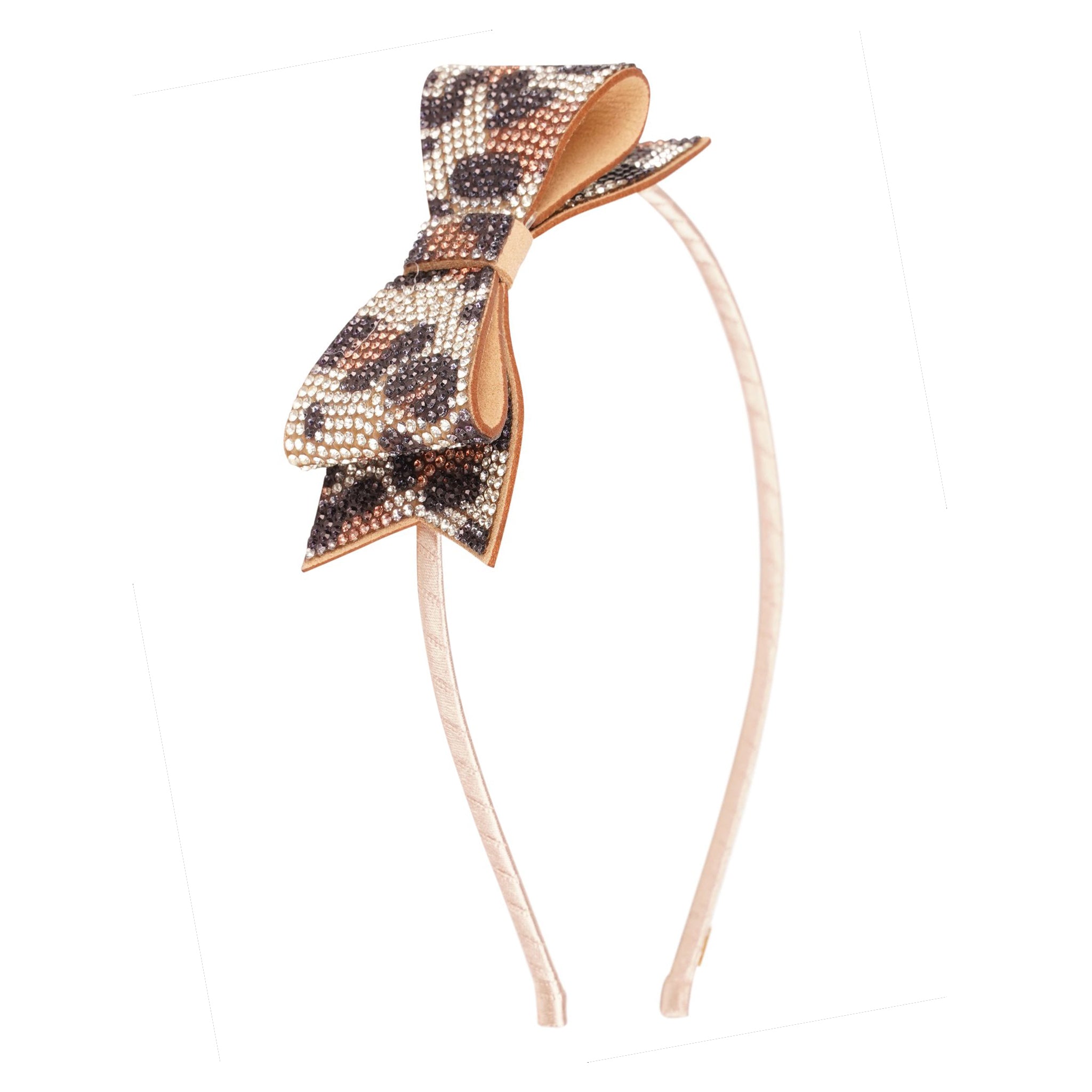 Leopard Bow Stone Headband - Denny's