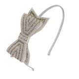 Pearl Crystal Bow Head Band - Denny's
