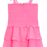 Smocked Tie Strap Dress - Denny's