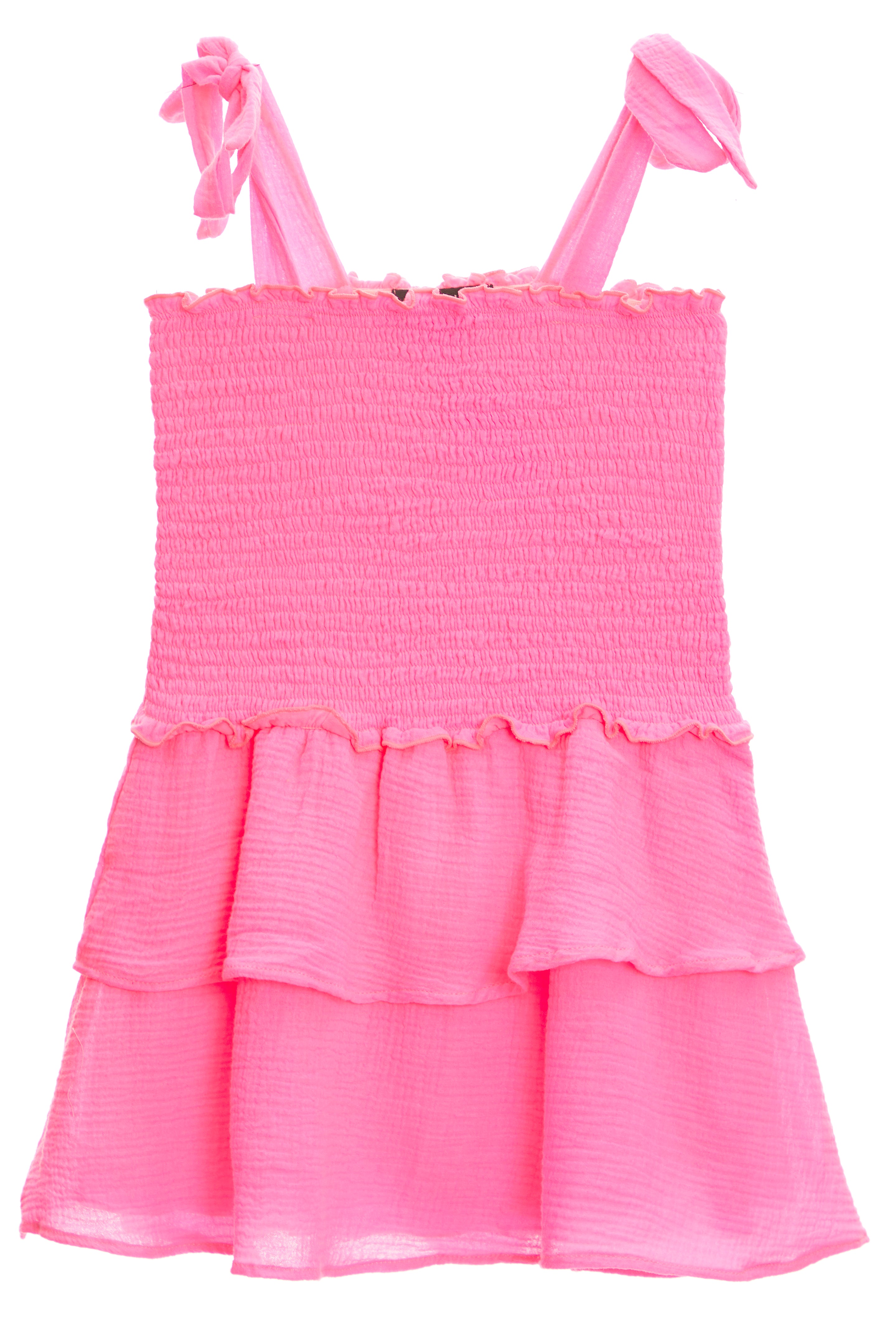 Smocked Tie Strap Dress - Denny's