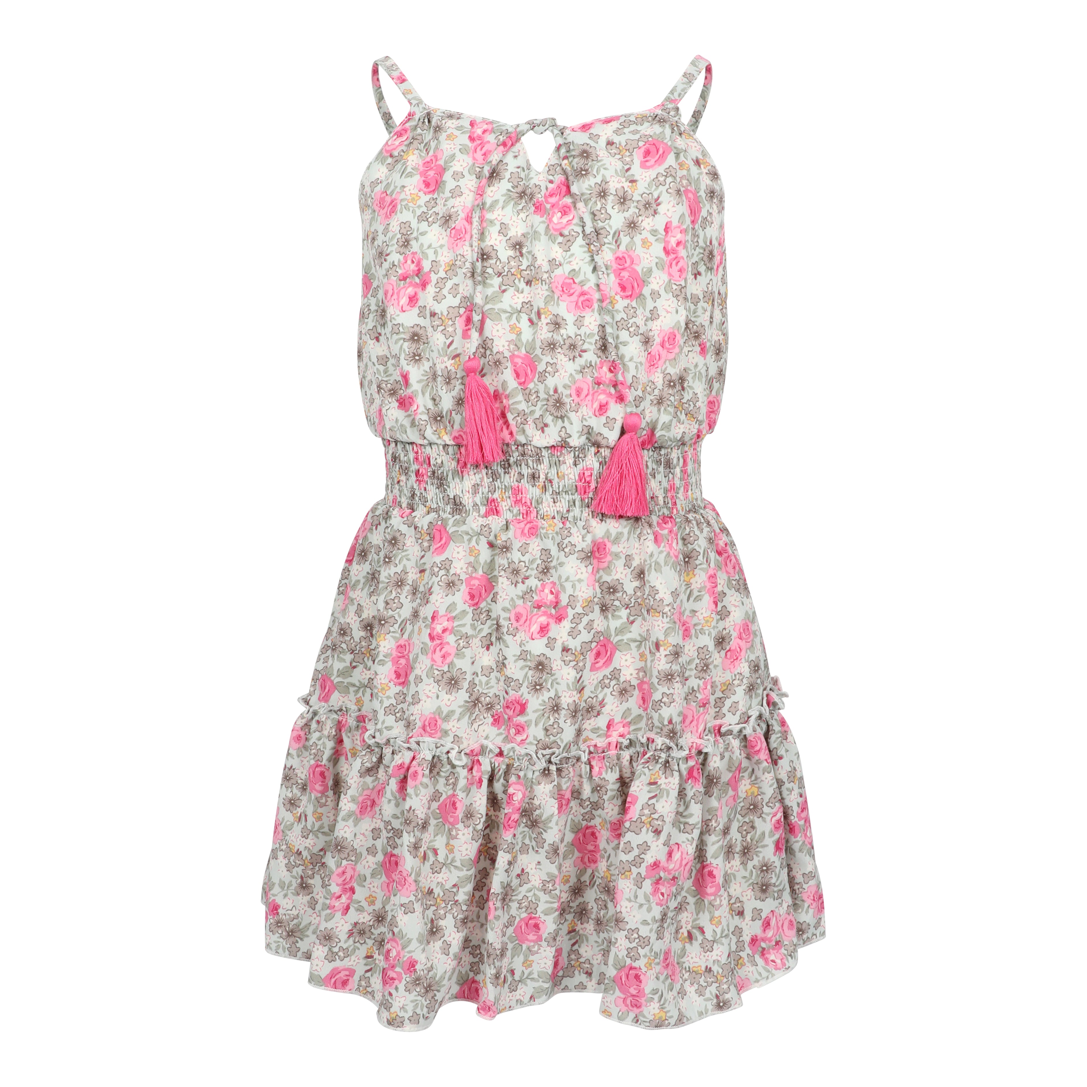 Floral Smock Waist Dress - Denny's