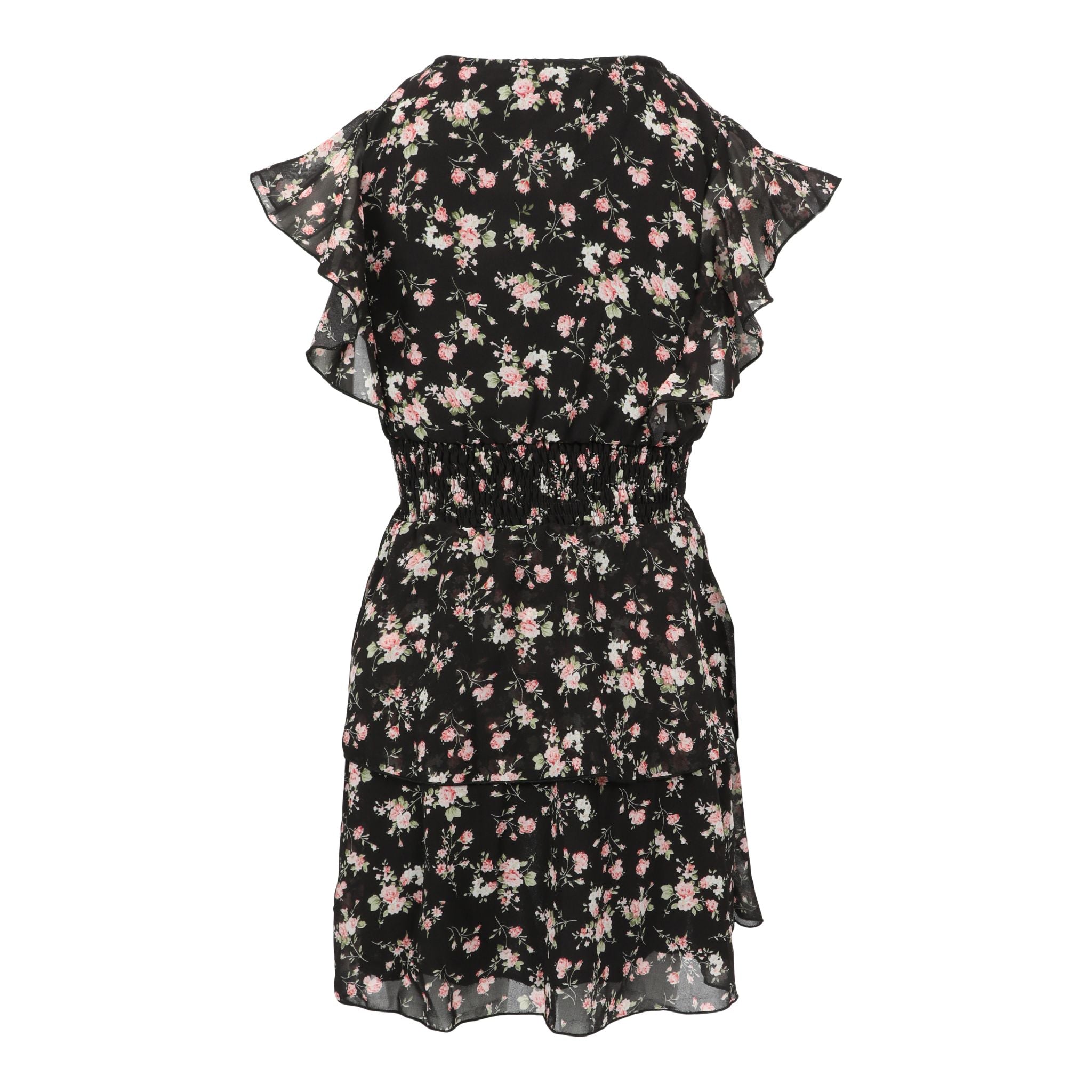 Flutter Ruffle Sleeve Floral Dress - Denny's