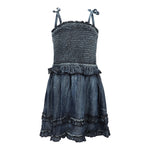Smocked Tie Strap Ruffle Dress - Denny's