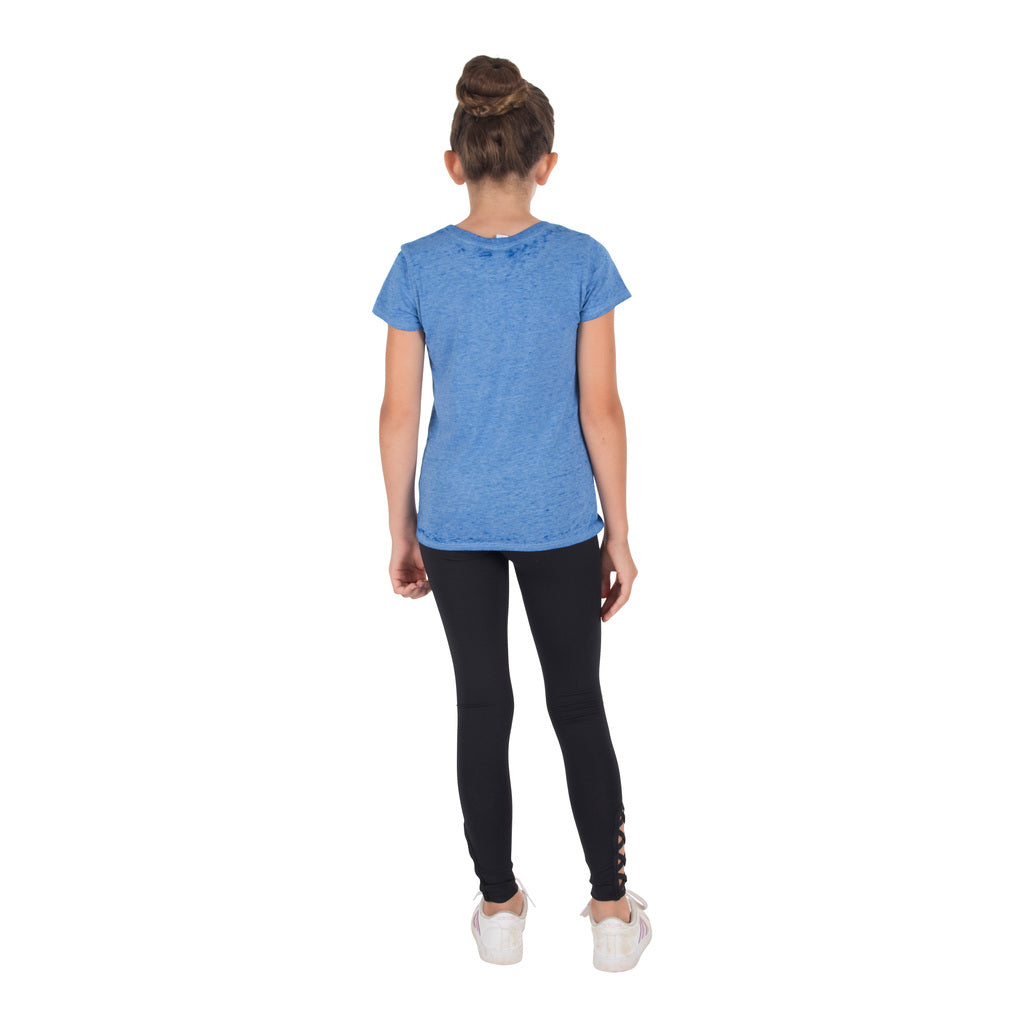 Burnout Short Sleeve Tee with Tie Dye Heart & Stars - Denny's