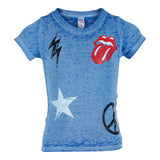 Short Sleeve Burnout Tee with Patches - Denny's