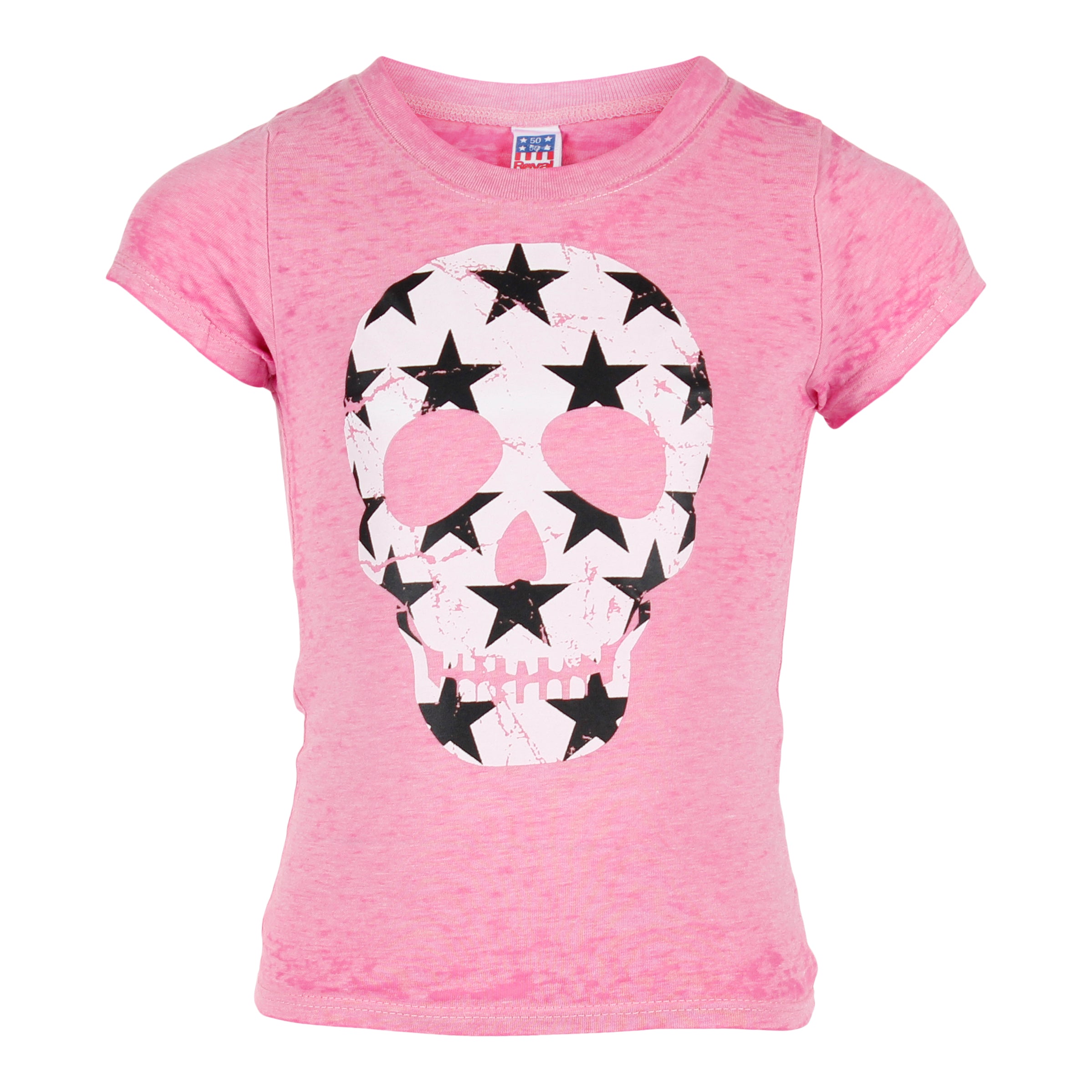 Short Sleeve Burn Out Tee with Skull - Denny's