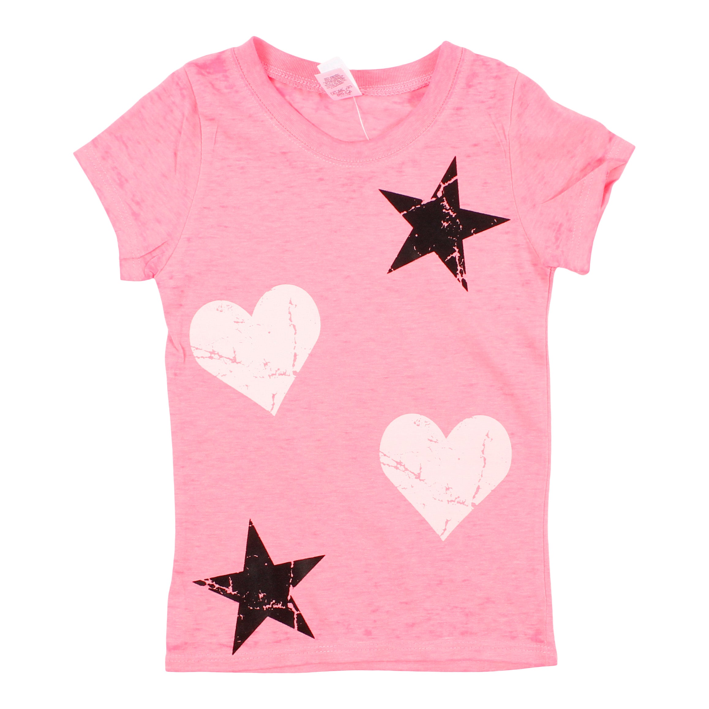 Short Sleeve Burnout with Starts Hearts - Denny's