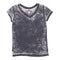 Short Sleeve Burn Out V-Neck Top - Denny's