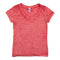 Short Sleeve Burn Out V-Neck Top - Denny's