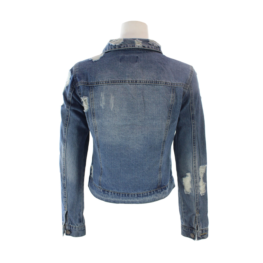 Ripped Denim Jacket - Denny's