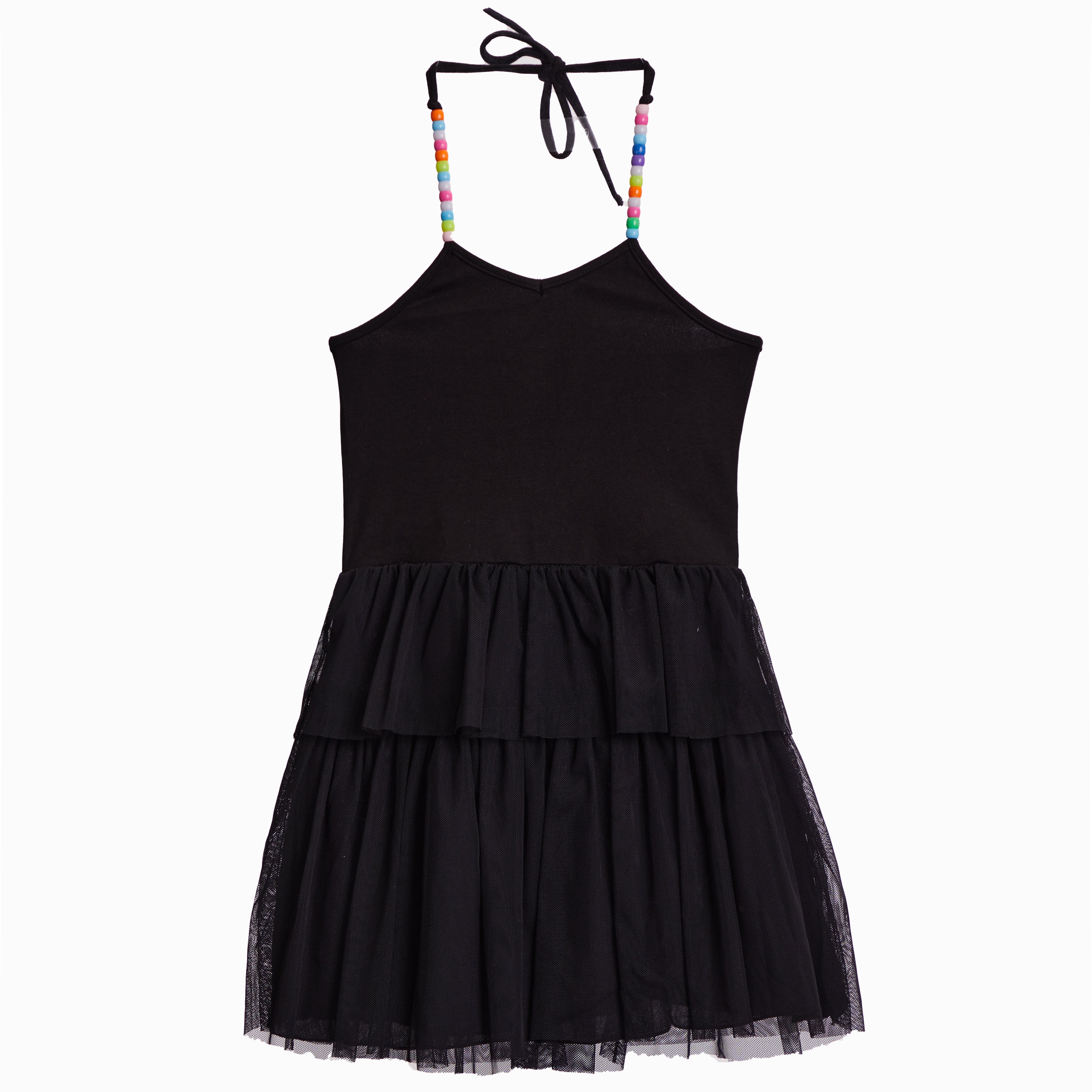 Tulle Bottom Halter Dress - Denny's