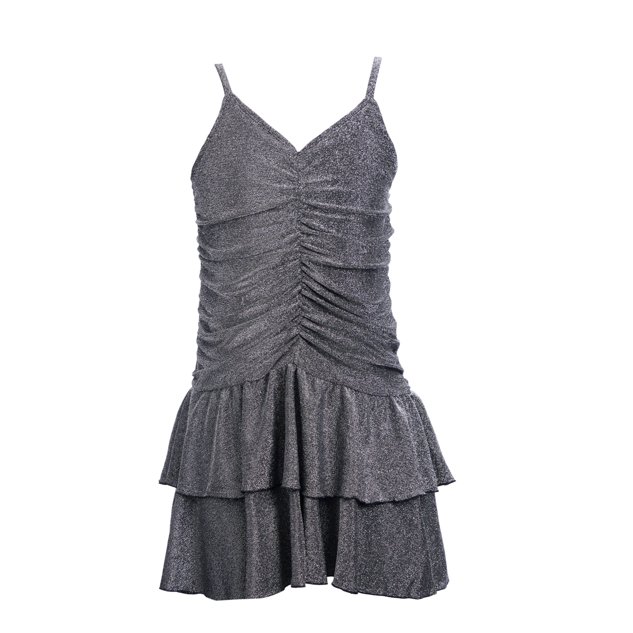 Flounce Bottom Metallic Dress - Denny's