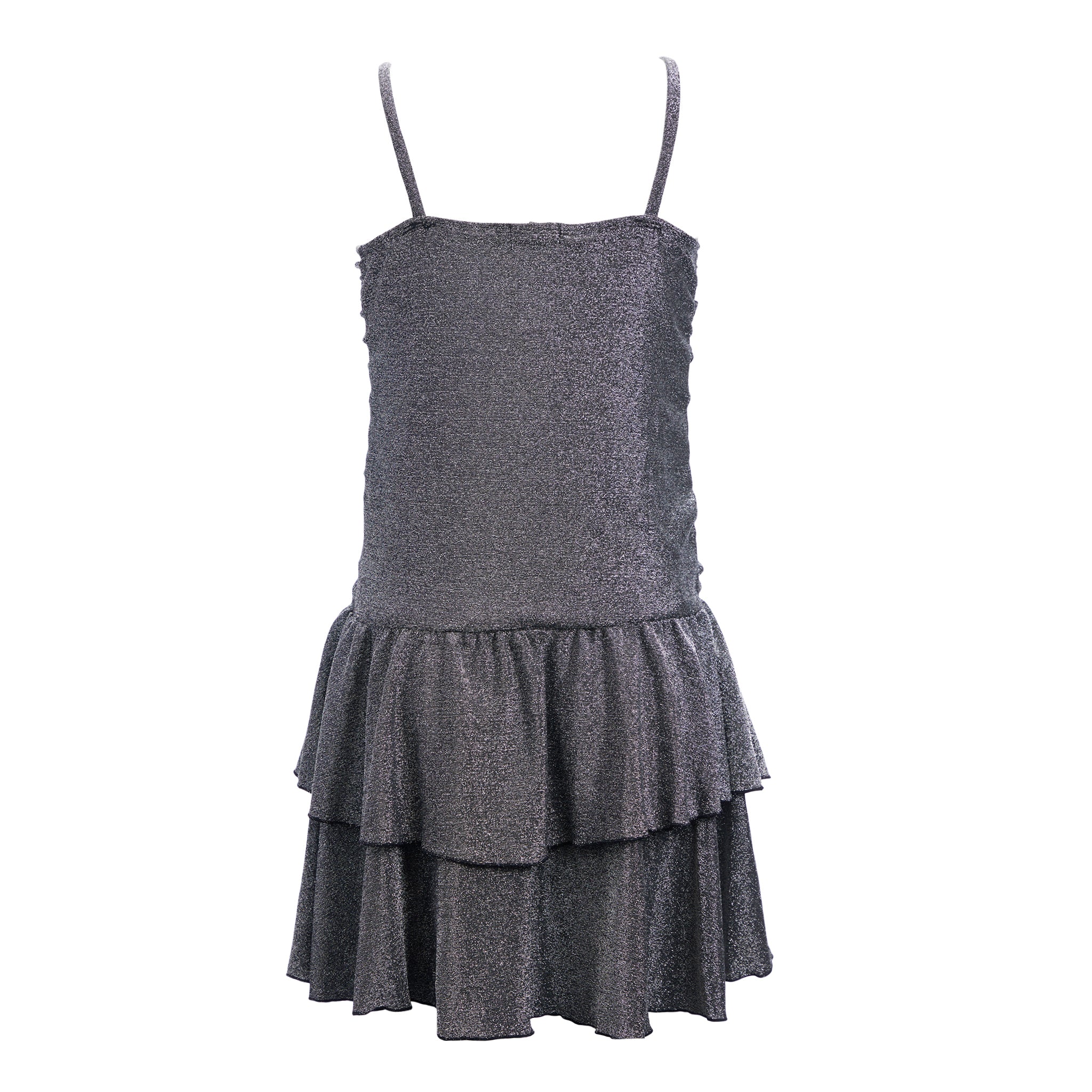Flounce Bottom Metallic Dress - Denny's