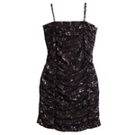 Gathered Sides Lace Dress - Denny's