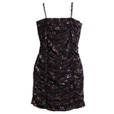 Gathered Sides Lace Dress - Denny's