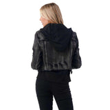 Distressed Denim Hooded Jacket - Denny's