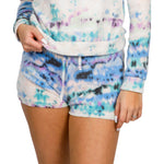Blue Tie Dye Alpaca Raw Hem Short - Denny's