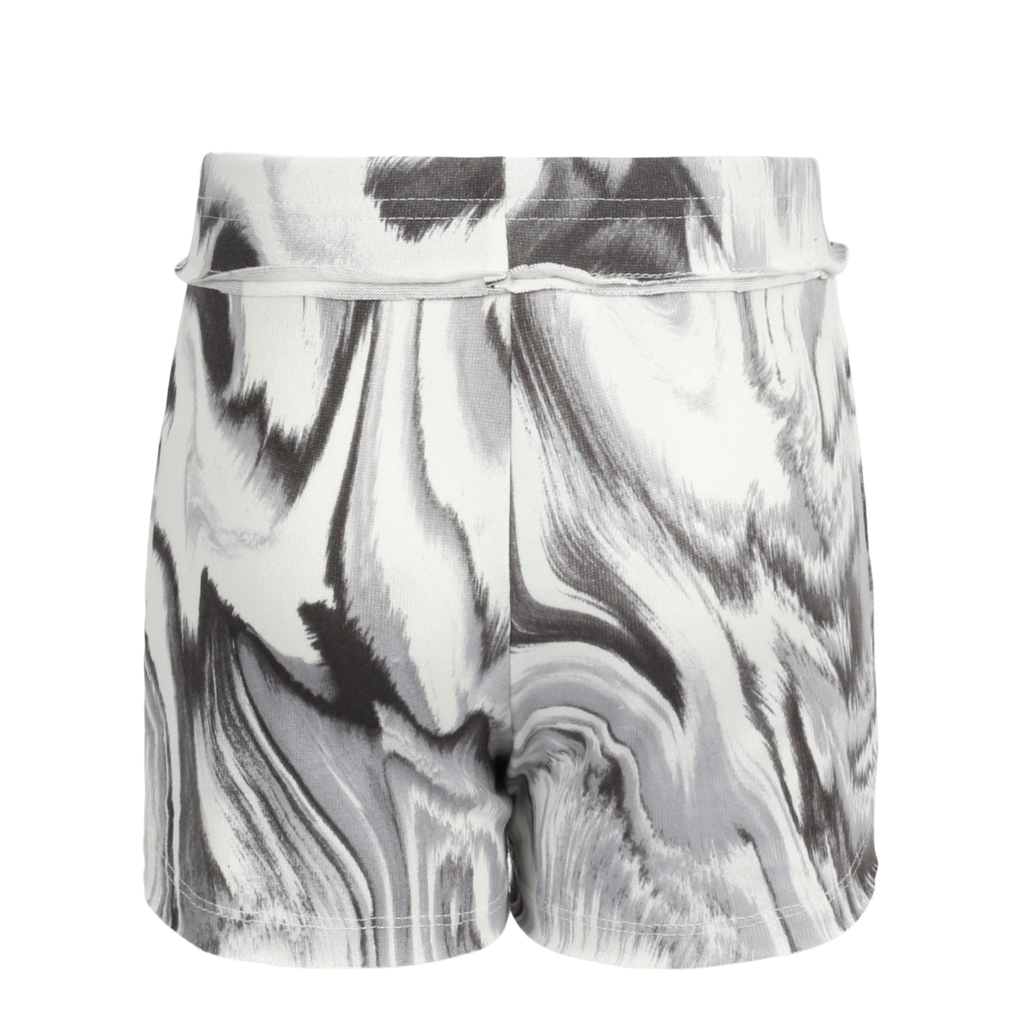 Tie Dye Black Marble Raw Hem Short 7-14 - Denny's