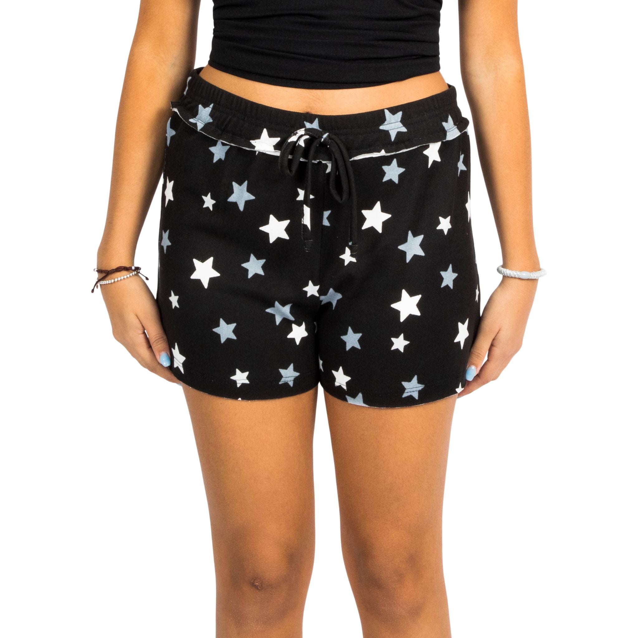 Raw Hem Black Stars Short Junior - Denny's