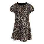 Short Sleeve Leopard Sequin Swing Dress - Denny's