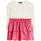 Pink Faux Leather Bottom Dress - Denny's