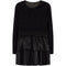 Scattered Stones Pleather Ruffle Bottom Dress - Denny's