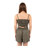 Floral Smock Cut Out Romper - Denny's