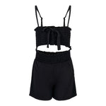 Smocked Cut Outs Romper - Denny's