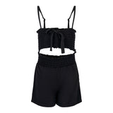Smocked Cut Outs Romper - Denny's