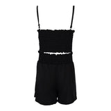 Smocked Cut Outs Romper - Denny's