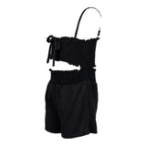 Smocked Cut Outs Romper - Denny's