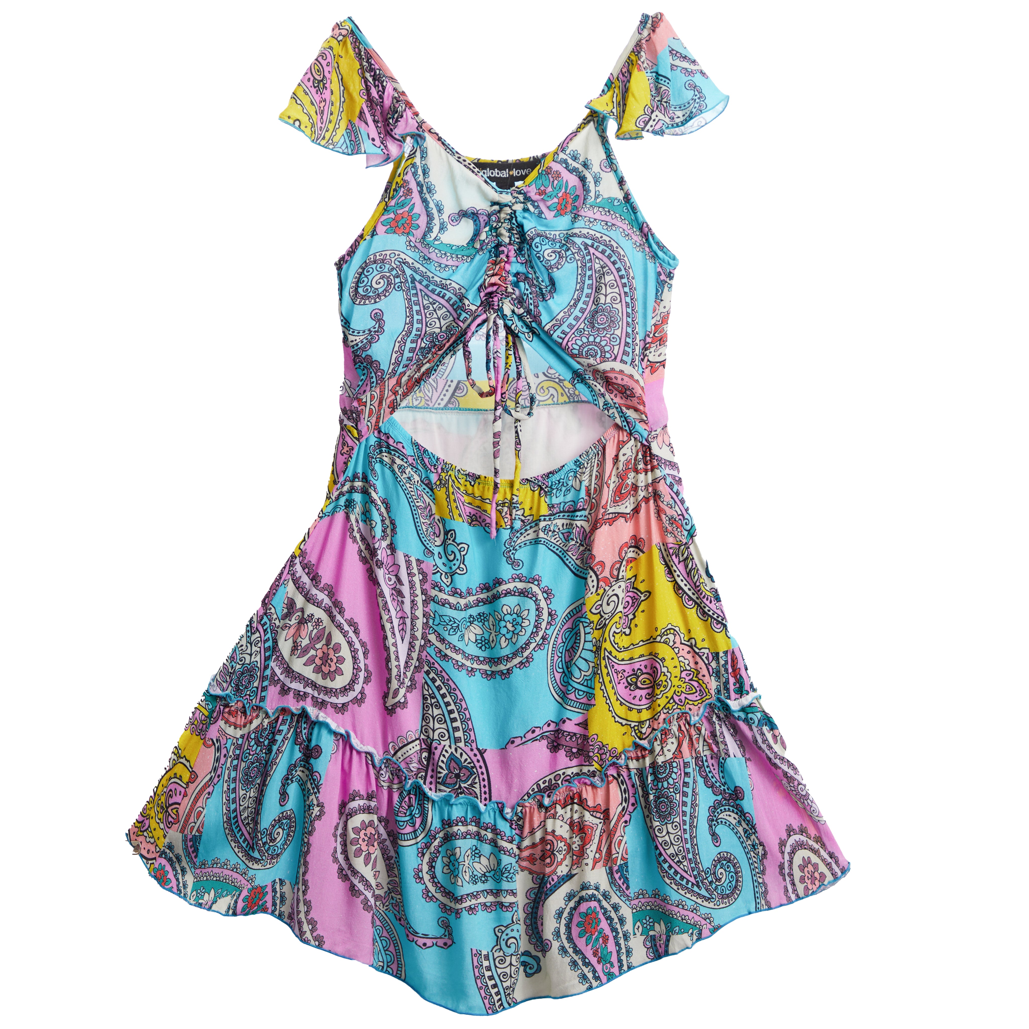 Cinch Middle Paisley Dress - Denny's