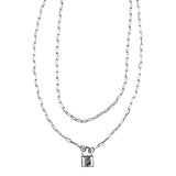 Locket Double Strand Link Necklace - Denny's