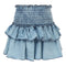 Chambray Smocked Skirt - Denny's
