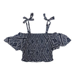 Bandana Print Flutter Sleeve Top - Denny's
