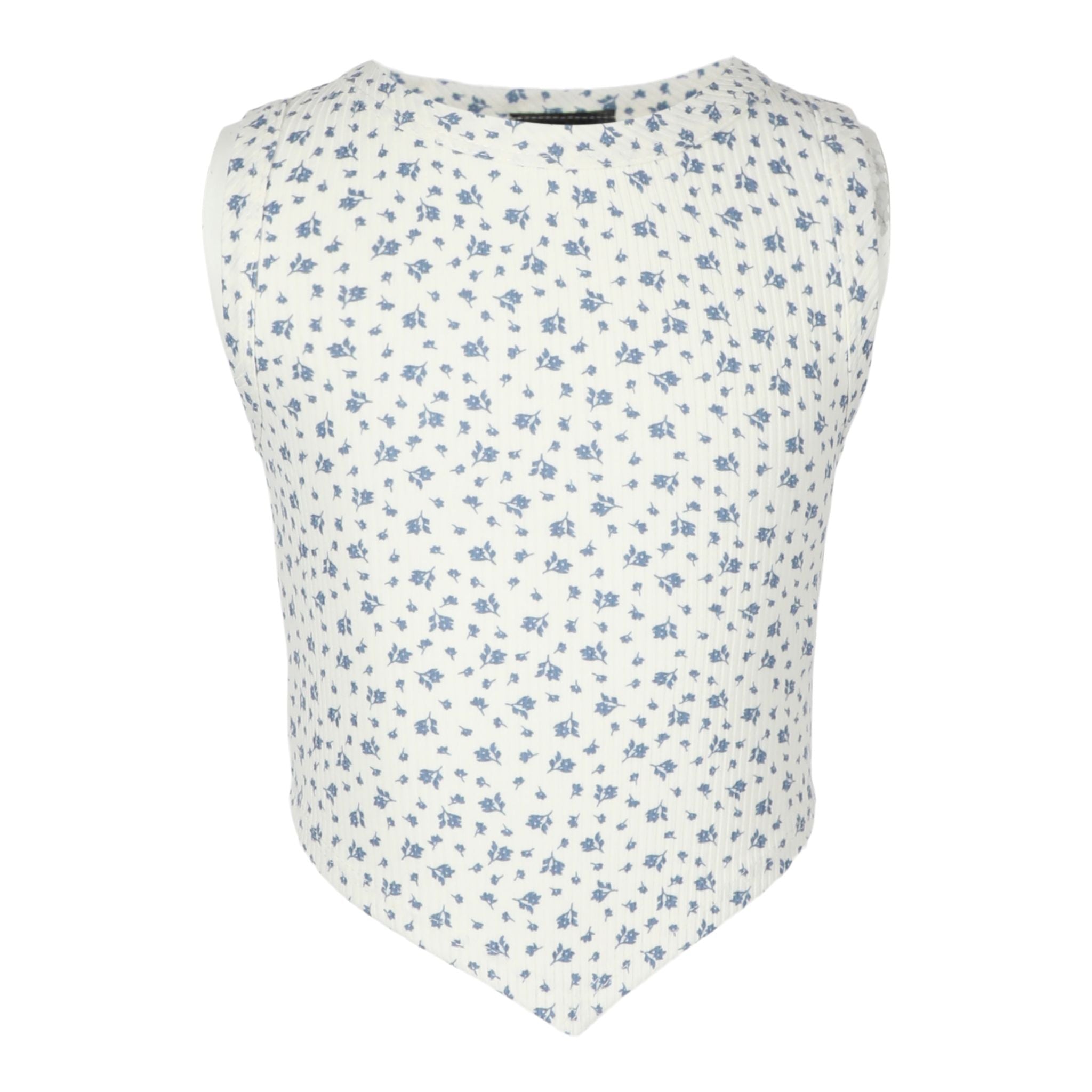 Floral V-Bottom Tank Top - Denny's
