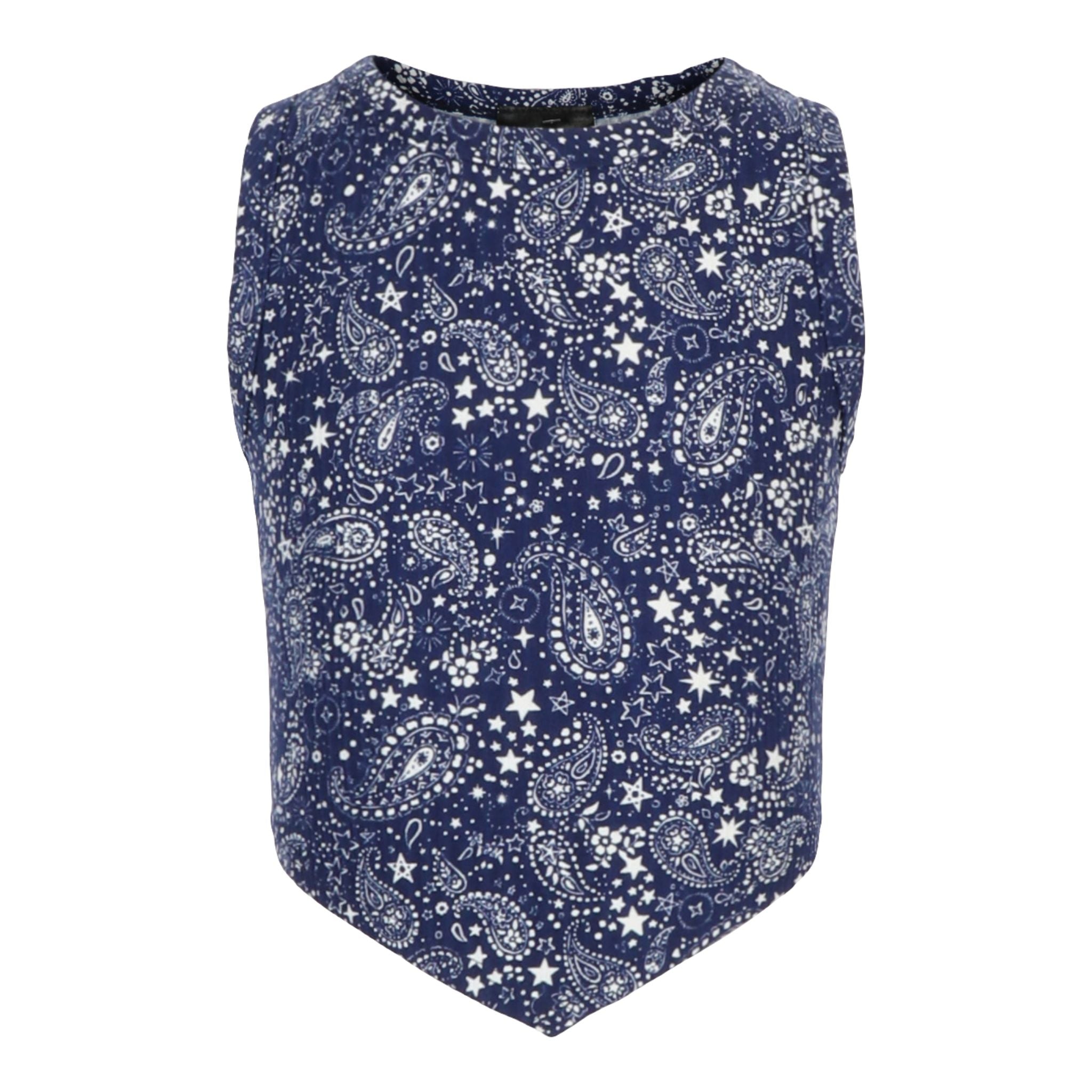 Bandana Print V-Bottom Tank Top - Denny's