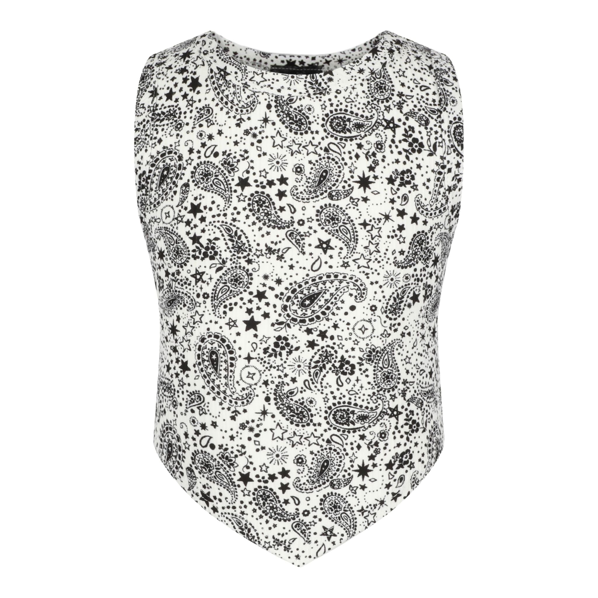 Bandana Print V-Bottom Tank Top - Denny's